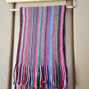 Colorful knit scarf